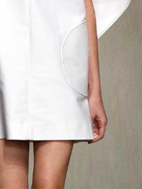 UOOZEE Women's 2025 Summer Mini Dress V Neck Short Sleeves Elegant Formal Shift Dress with Pockets - Image 4