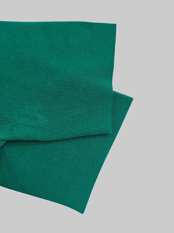 UOOZEE Women's Knitted Polo Shirt Short Sleeve Slim Fit Color Block Collar Top Comfortable Green Orange White Sweater - Image 5