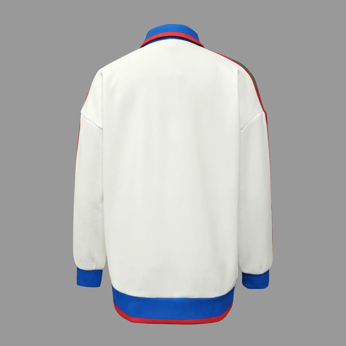 UOOZEE Women's Long Sleeve Casual Jacket with Color Block Stripes Fashion Zip Up Sporty Tops Loose Fit Athleisure Coats - Image 4