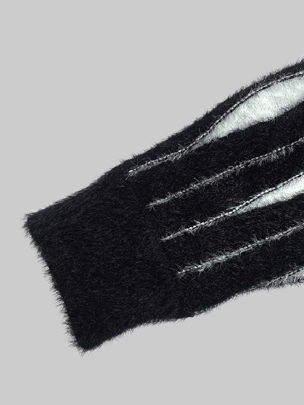 UOOZEE Women's Wave Striped Turtleneck Pullover Sweater Fuzzy Chunky Knit Soft Winter Fall Tops Casual Wear - Image 9