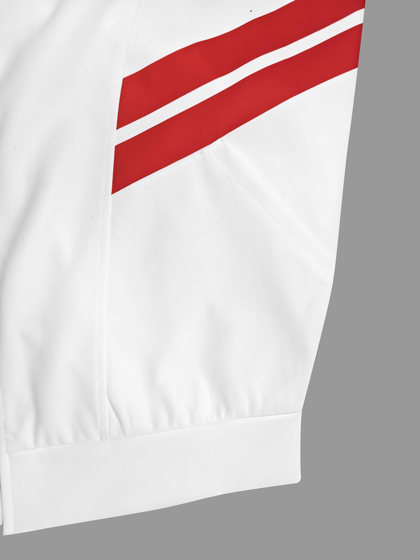 UOOZEE Women's White Athletic Jacket with Red Stripes Long Sleeve Zip Up Vintage Sporty Casual Outerwear Retro Track Jackets - Image 5