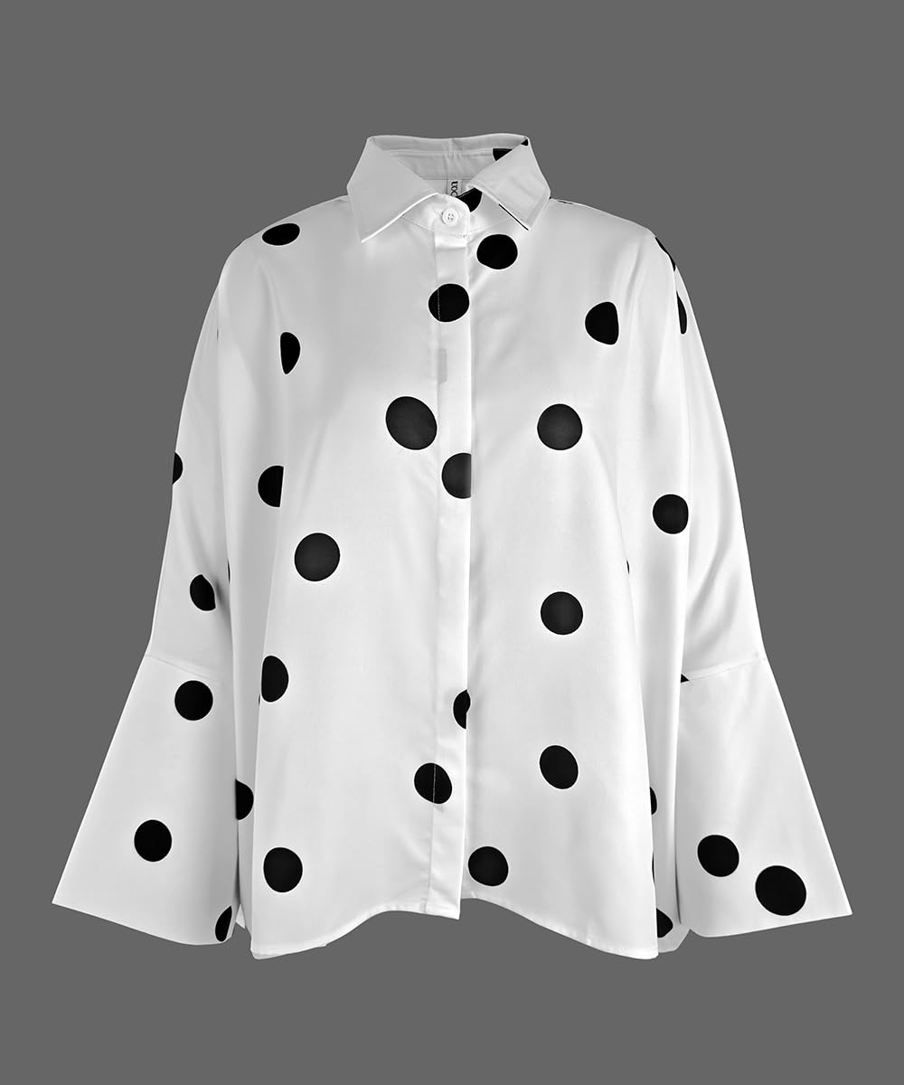UOOZEE Womens Button Down Shirt Casual 3/4 Sleeve Loose Fit Collared Work Blouse Tops - Image 3