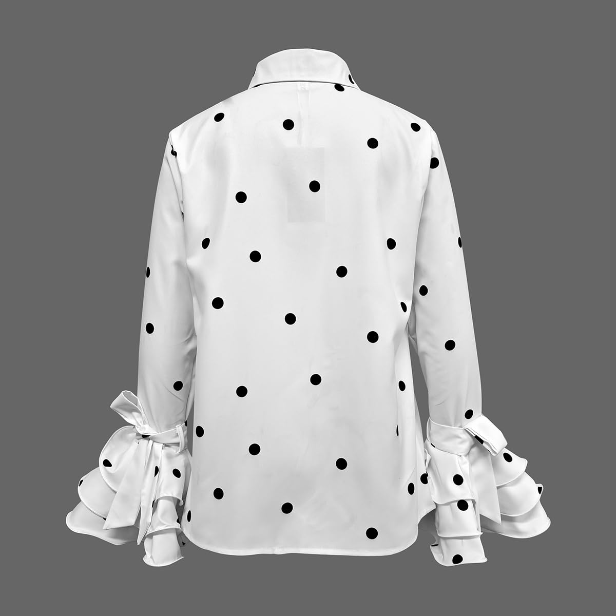 UOOZEE Womens Button Down Shirt Long Sleeve Dress Shirts Solid Work Blouse - Image 3